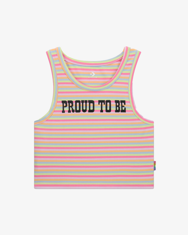 CONVERSE - Proud To Be Cropped Tank Top - (Stripes)