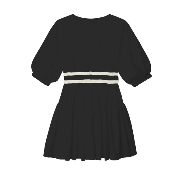 Molly Goddard_MOLLY GODDARD - Tiffany Dress - (Black Cream)_DRESSES