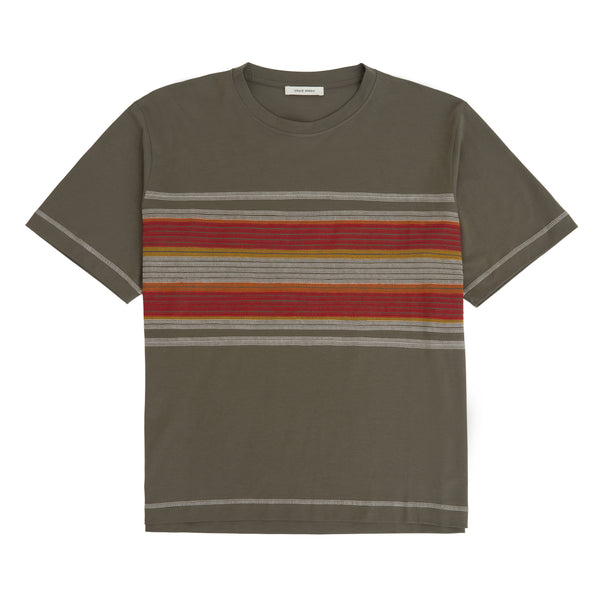 CRAIG GREEN - Men's Flatlock Stripe T-Shirt - (Olive)