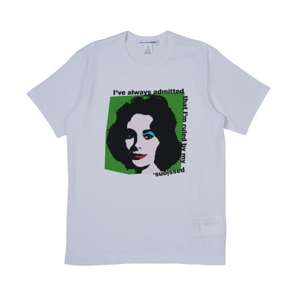 CDG SHIRT - Men's Liz Taylor Graphic T-Shirt - (2 White)
