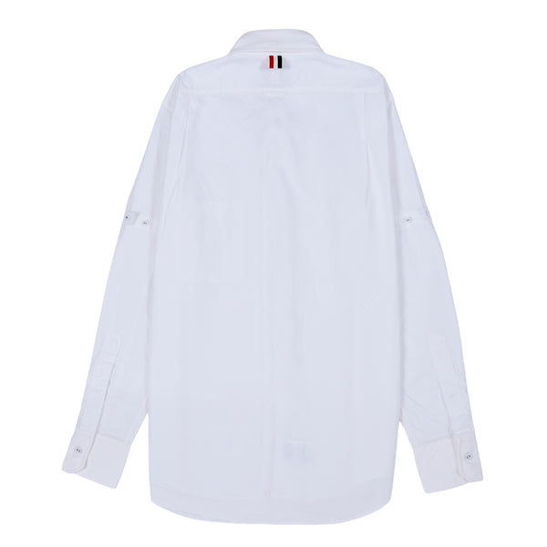 Thom Browne - Men's Straight Fit Long Sleeve Shirt - (White)