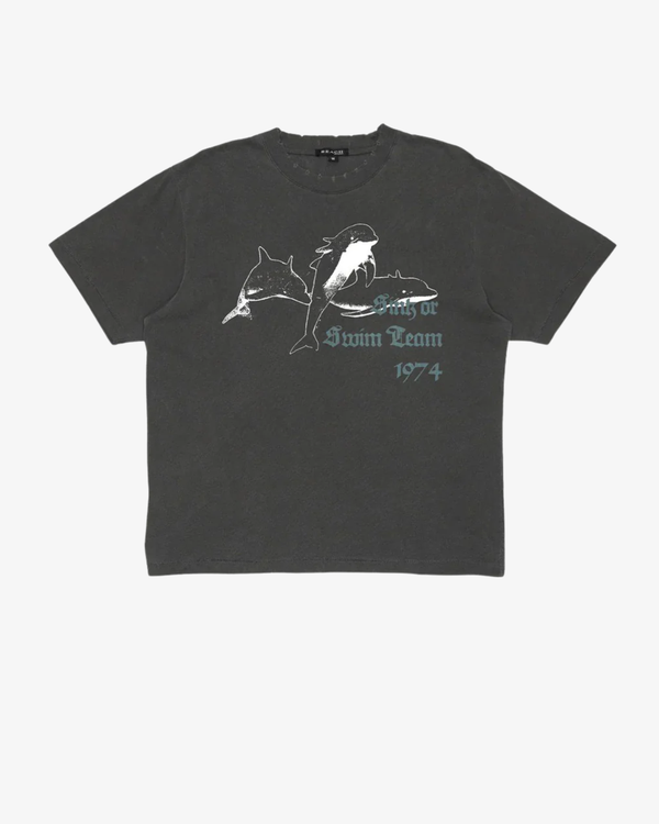 BEACH BRAINS - Men's Swim Team Tee - (Charcoal)