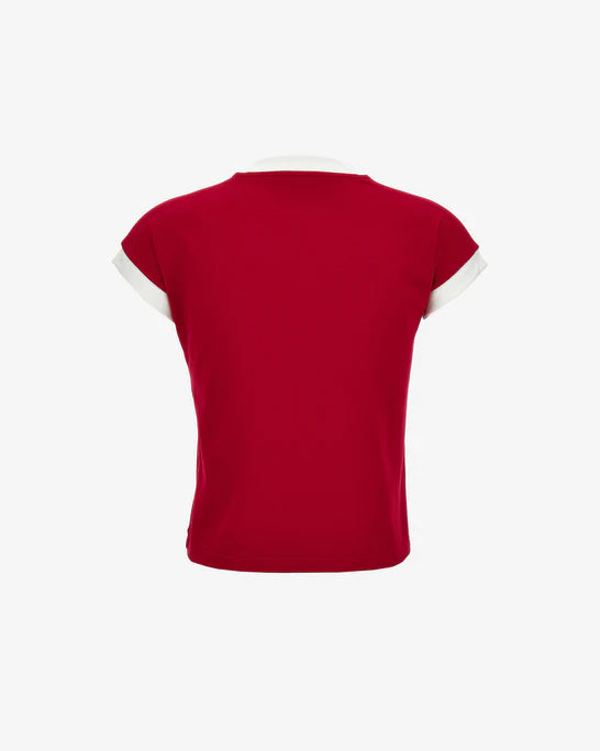 VERSACE_VERSACE - Women's Stretch Cotton-Jersey T-Shirt - (Red)_TEES