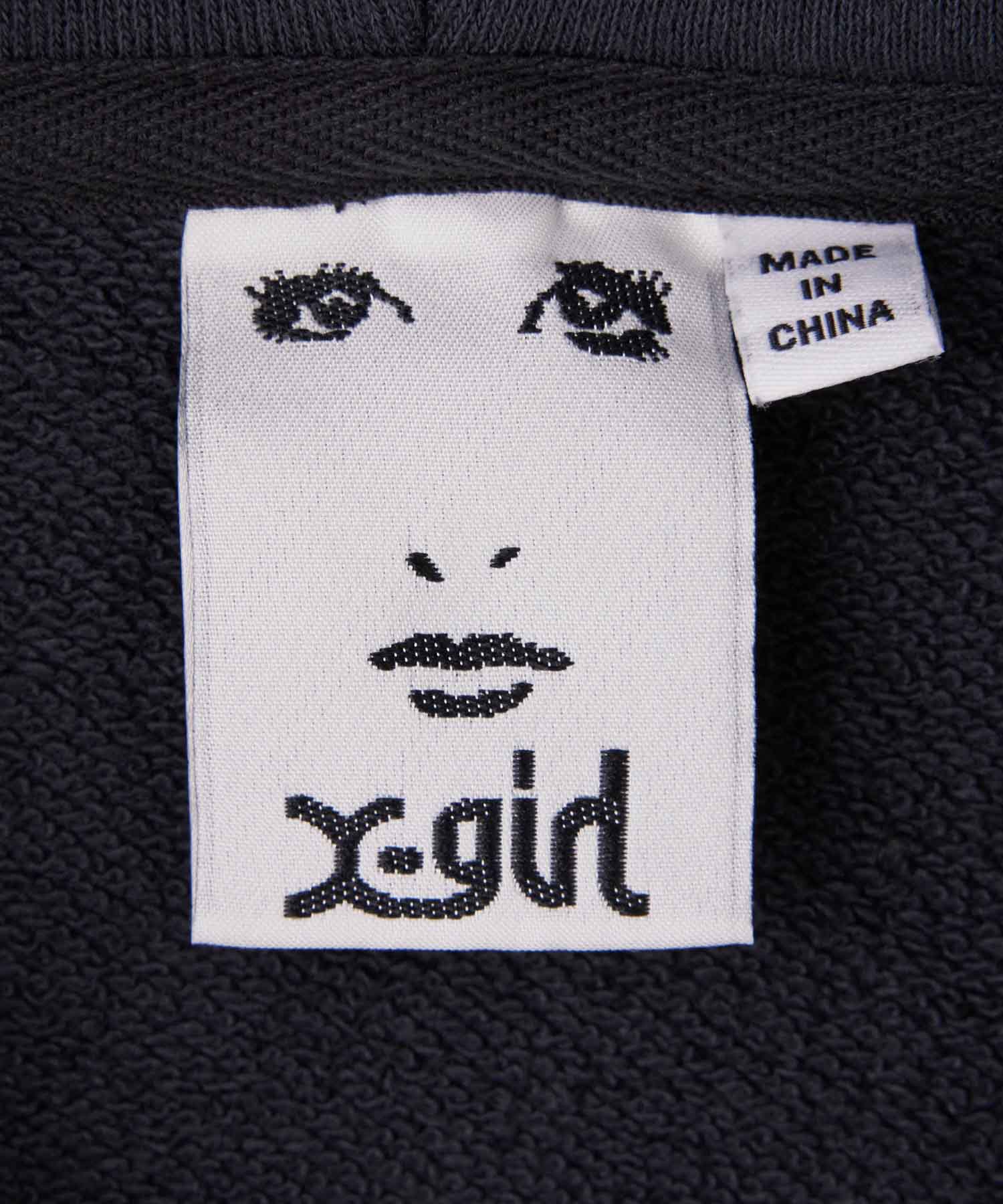 X-GIRL: Sweat Zip Up Hoodie (13 Charcoal) | DSMS E-SHOP