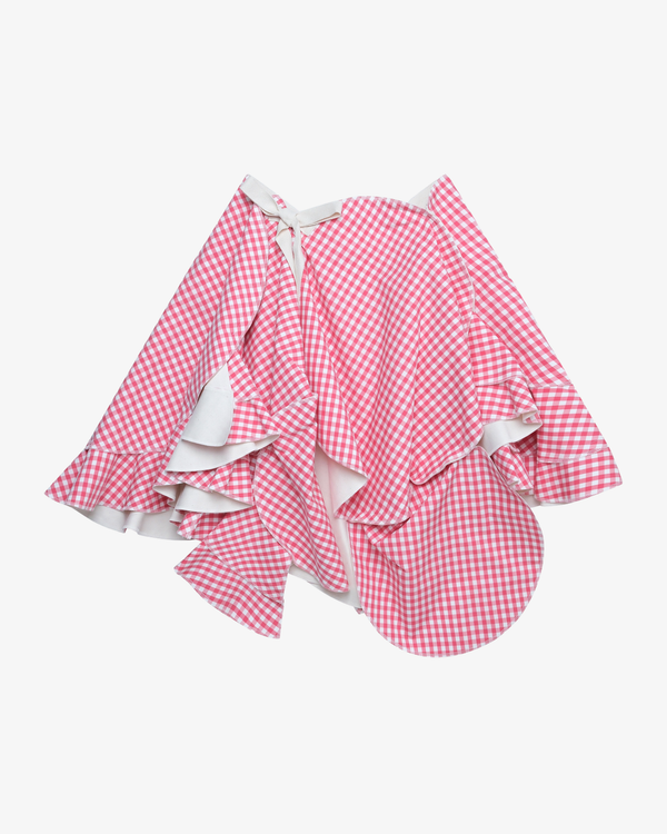 Tao - Women's Gingham Check Skirt - (Pink)