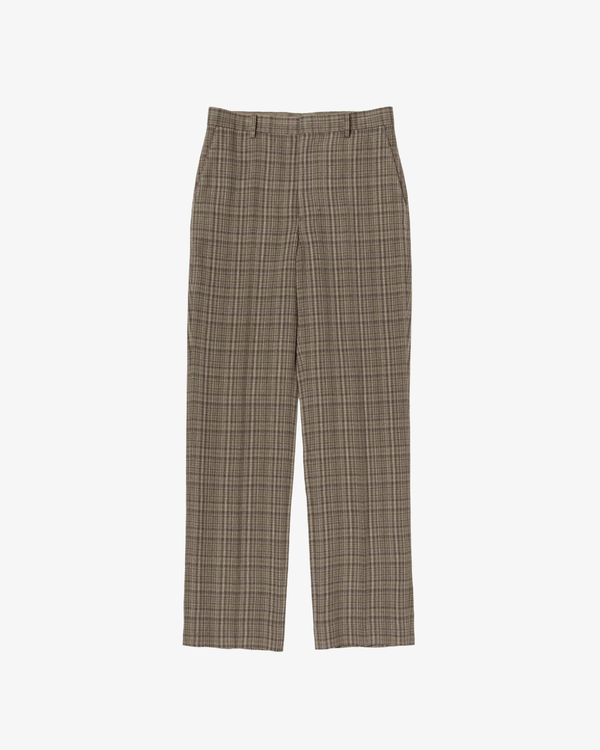 AURALEE - Men's Silk Linen Nep Check Slacks - (Checks)