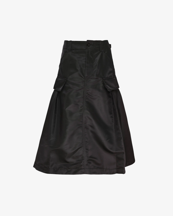 SACAI - Women's Nylon Twill Skirt - (Black)