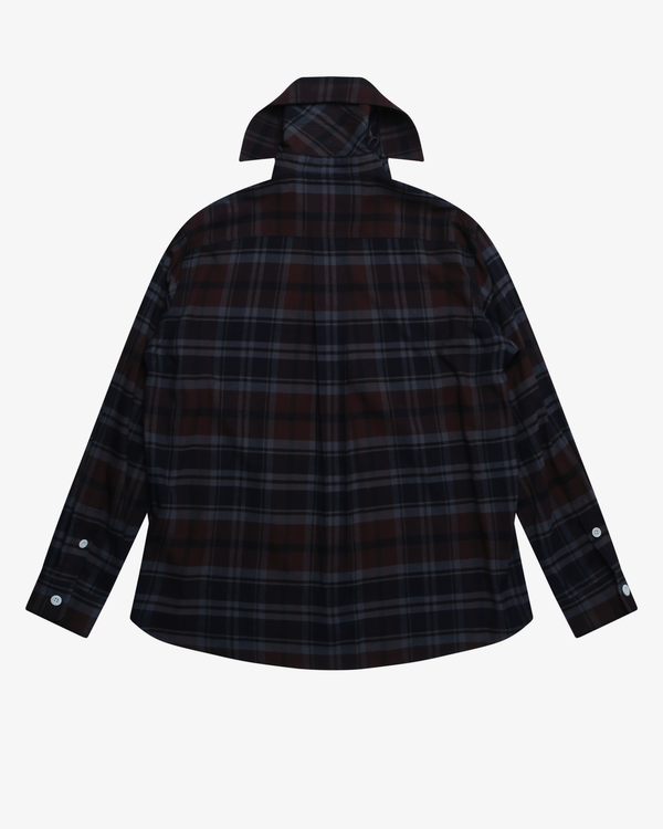 SACAI - Men's Plaid Flannel Shirt - (Brown)