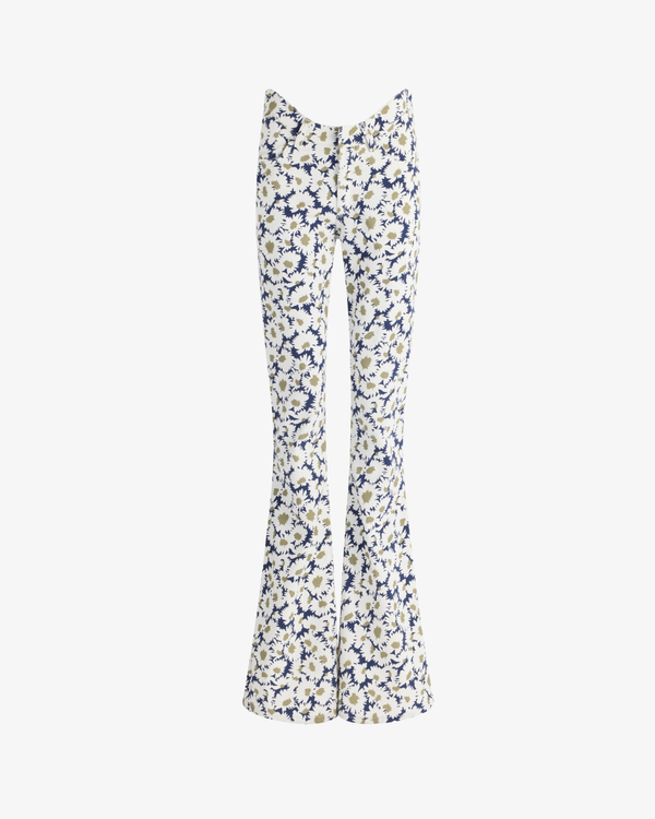Jean Paul Gaultier - Women's Flare Leg Denim Pant - (Floral)