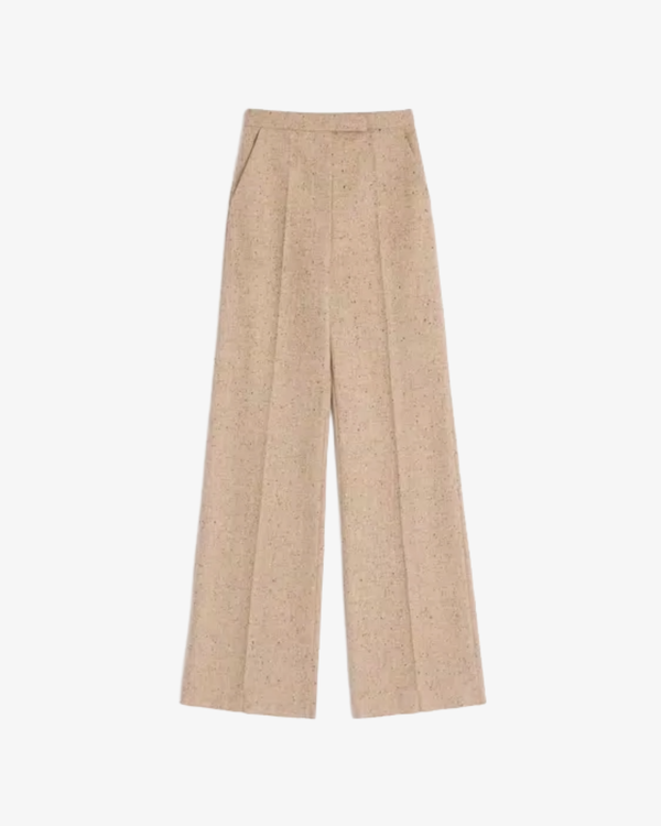 VALENTINO - Women's Natté Buttoned Weave Trousers - (Beige)