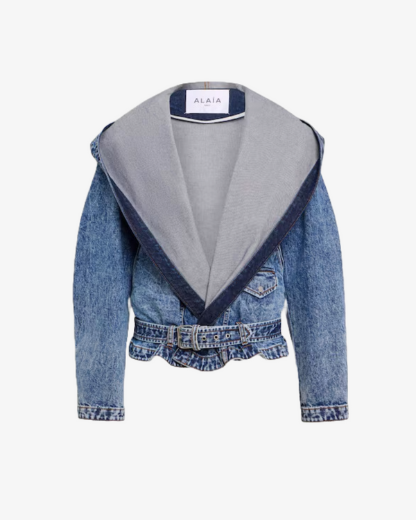ALAÏA - Women's Hooded Biker - (Denim524)