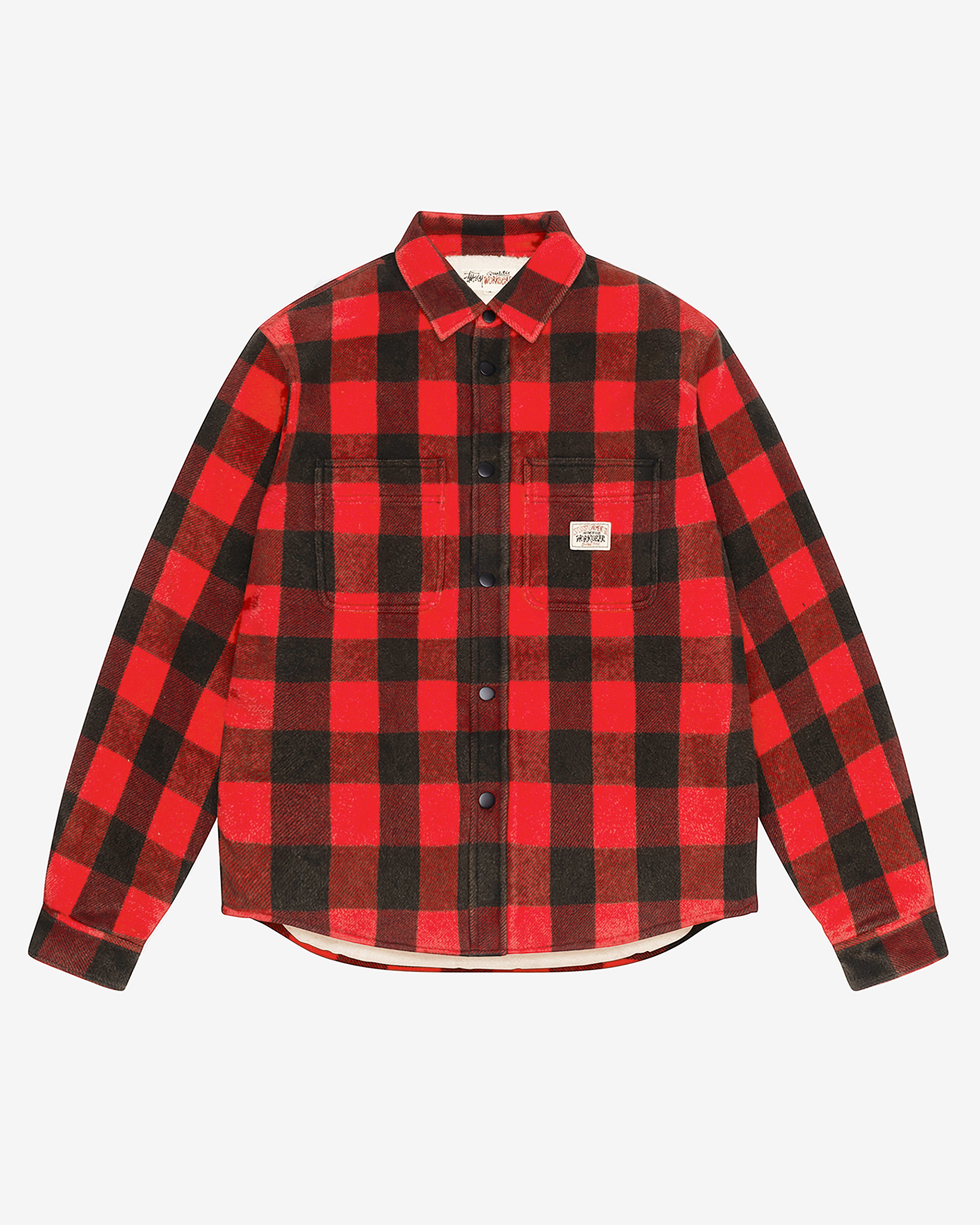 Stüssy: Men's Buffalo Plaid Shirt (Red) | DSMS E-SHOP