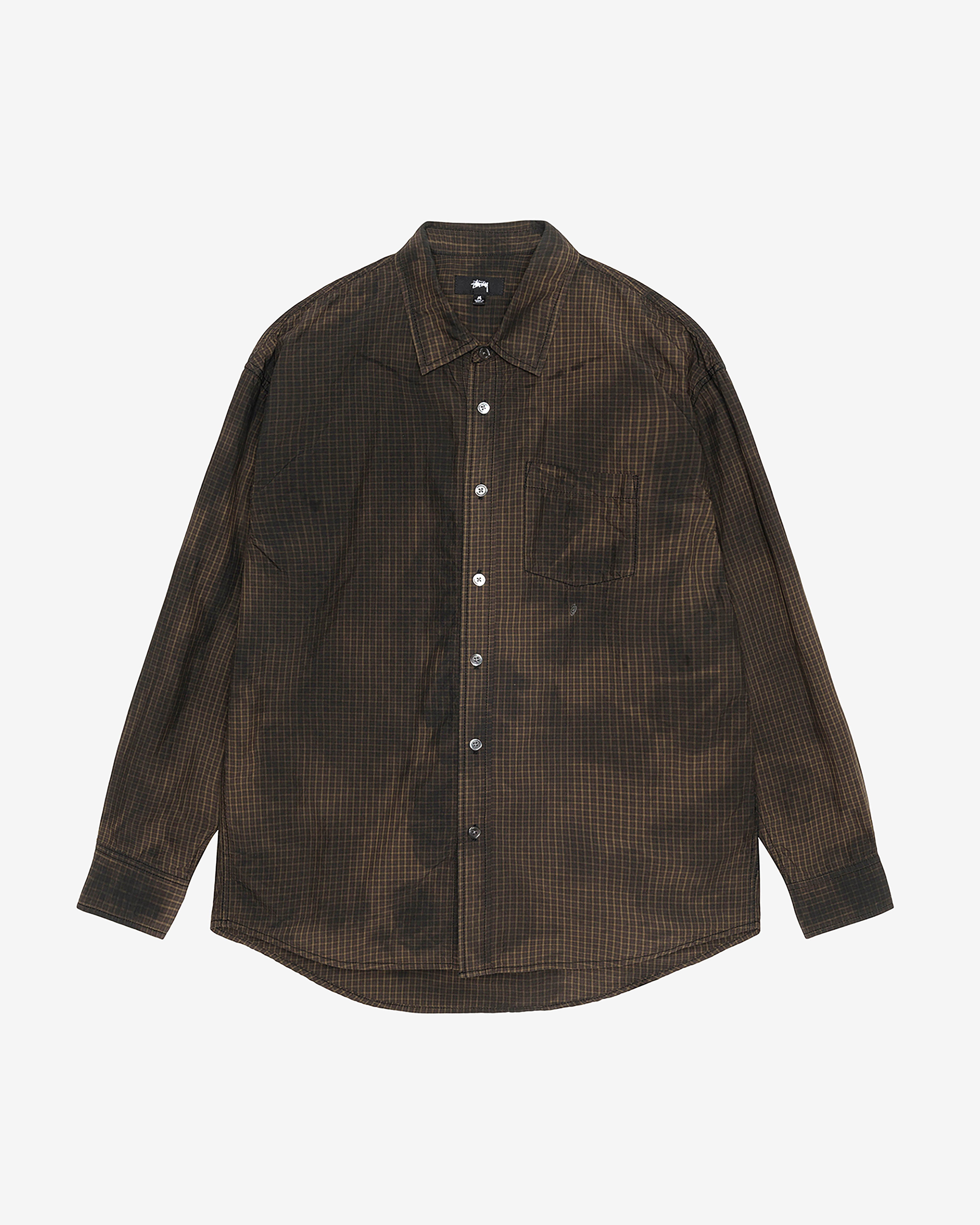 Stüssy: Men's Classic Ls Shirt Sprayed (Tann) | DSMS E-SHOP