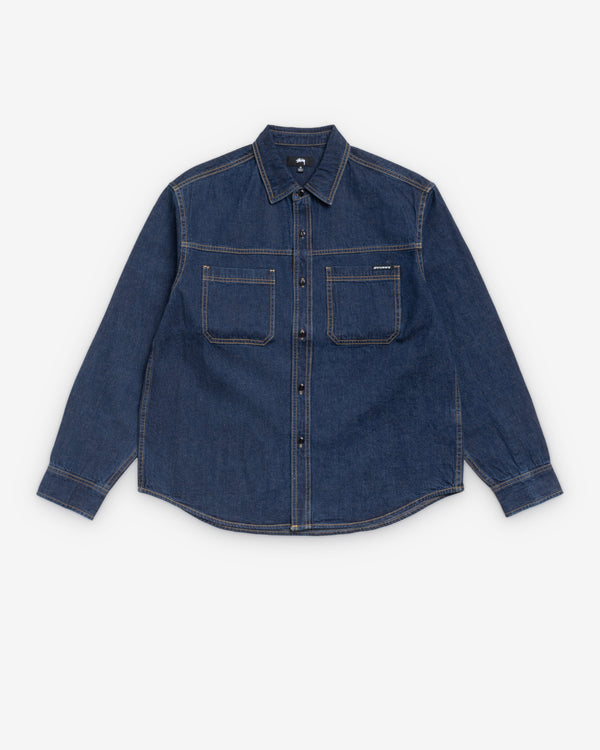Stussy - Men's Work Denim Shirt - (Dark Wash)