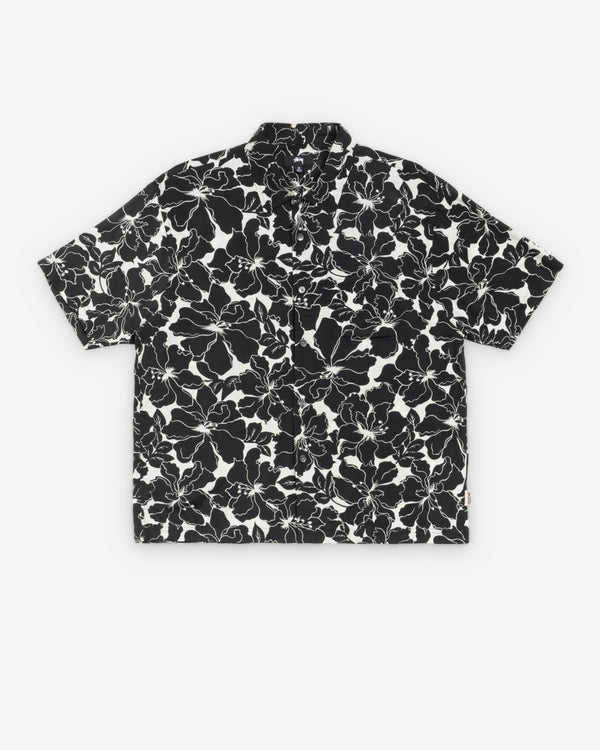 Stüssy - Men's Floral Hawaiian Shirt - (Black)