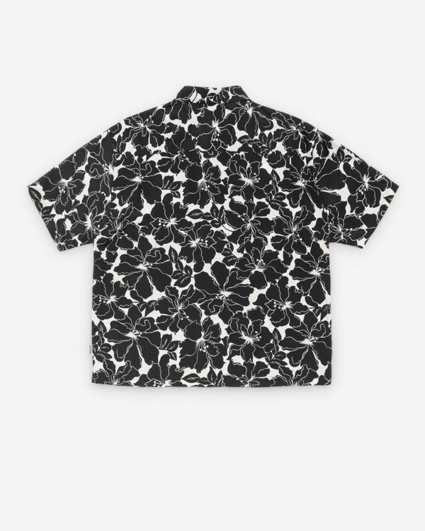 Stüssy - Men's Floral Hawaiian Shirt - (Black)