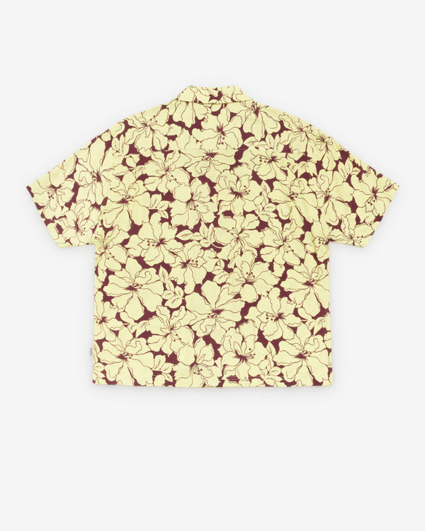 Stüssy - Men's Floral Hawaiian Shirt - (Lime)