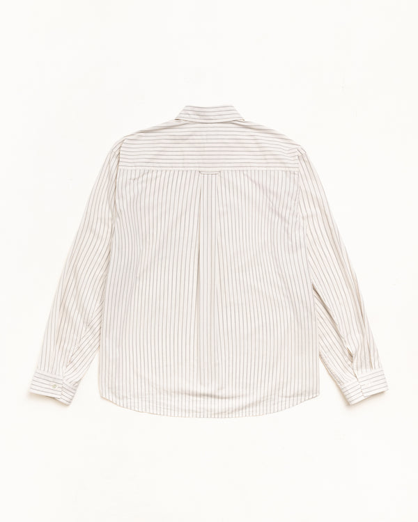 Stüssy - Men's Standard Long Sleeve Shirt - (Natural Stripe)