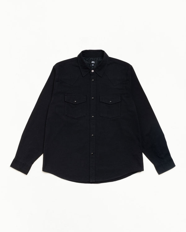 Stüssy - Men's Cotton Silk Western Shirt - (Black)