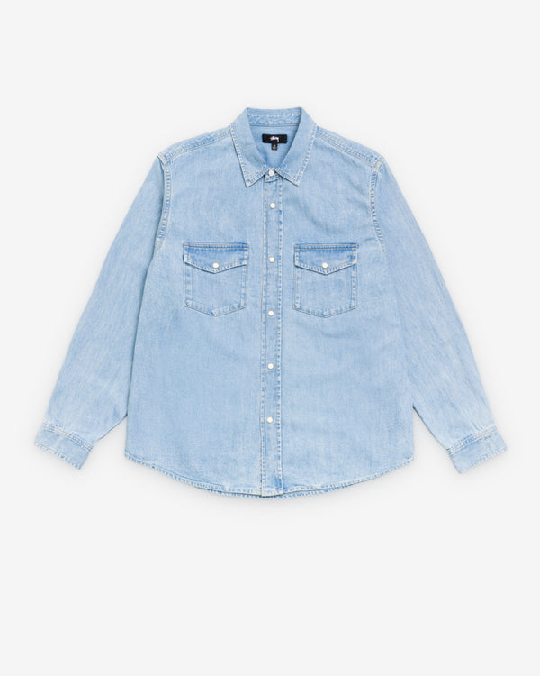 Stüssy - Men's Denim Western Shirt - (Light Denim)