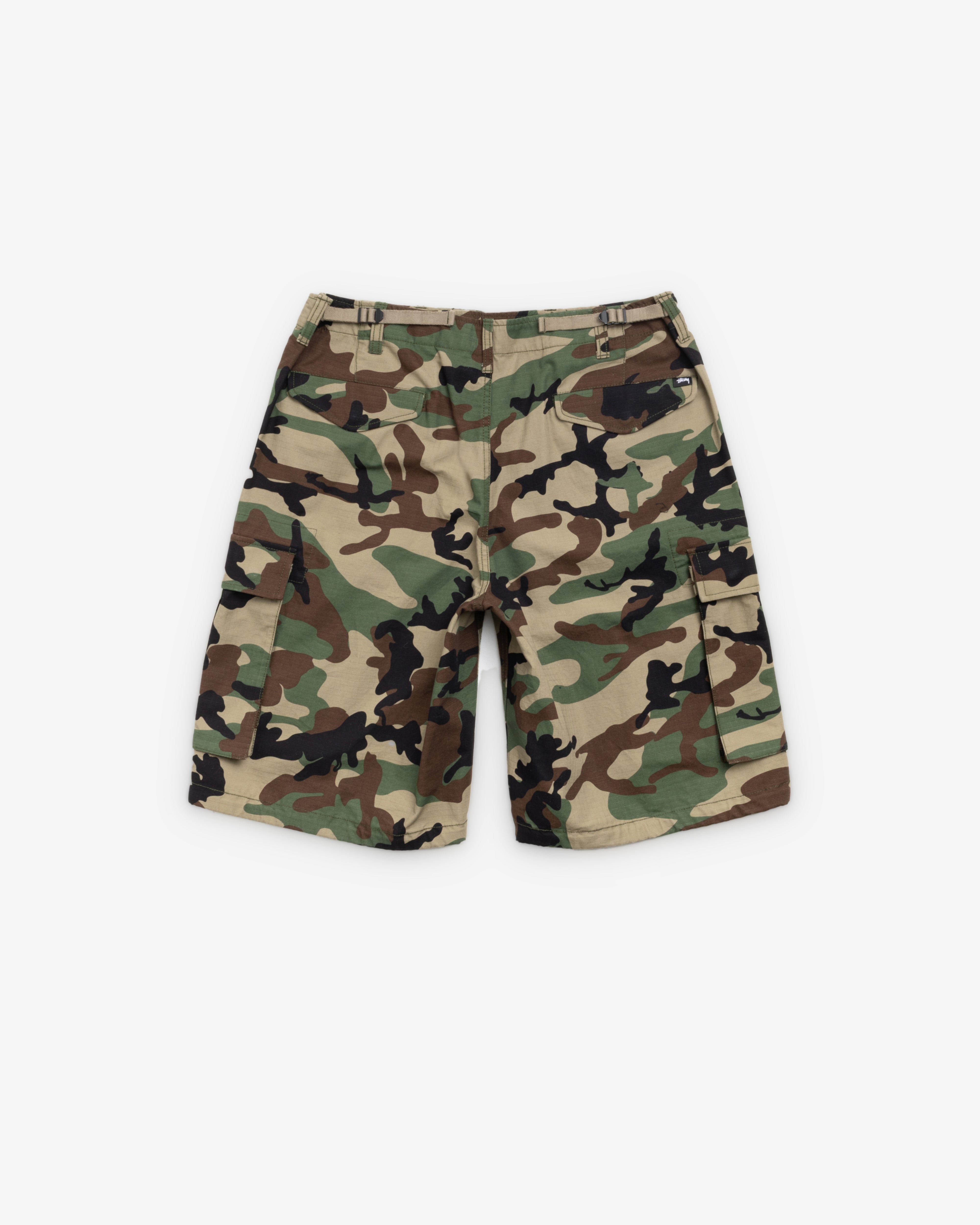 Stüssy : Men's Cargo Short Ripstop (Woodland Camo) | DSMS E-SHOP