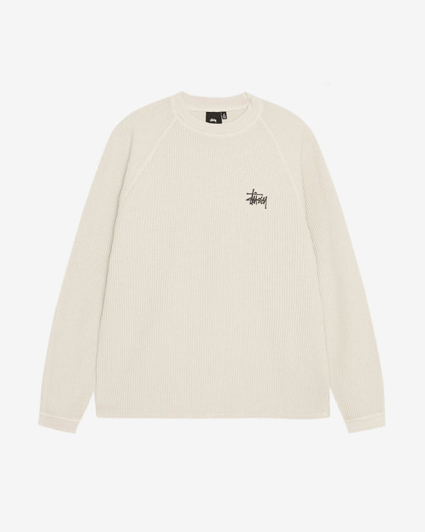 Stüssy - Men's Raglan Thermal Basic Stock - (Bone)