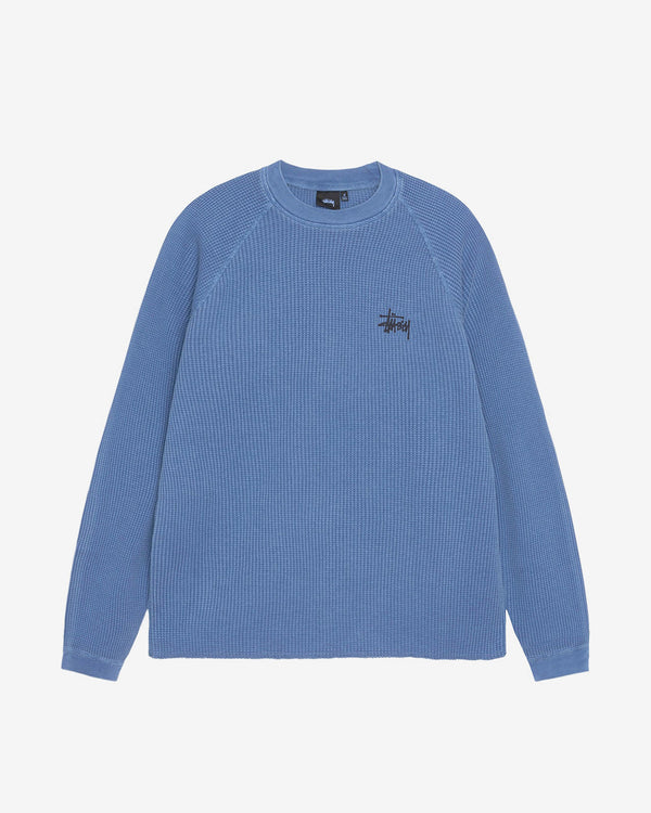 Stüssy - Men's Raglan Thermal Basic Stock - (Blue)