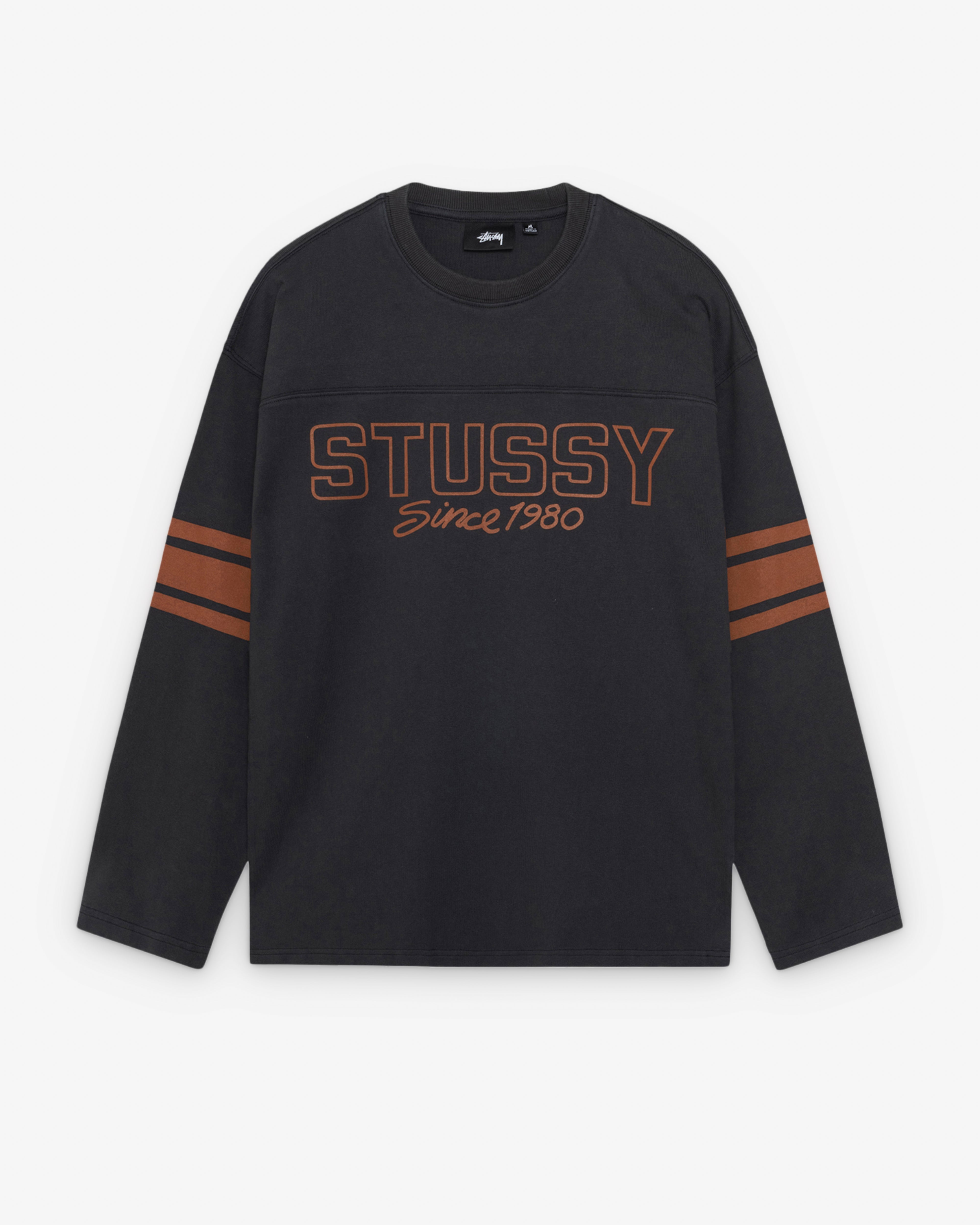 トップス Stussy Football Crew 25FW M size Stüssy: Football Crew (Black) | DSMS E-SHOP