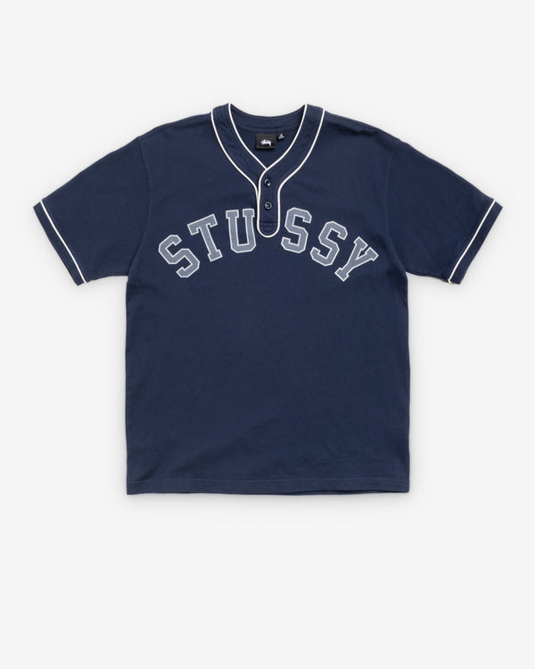 Stüssy  - Men's Arch Baseball Jersey - (Navy)