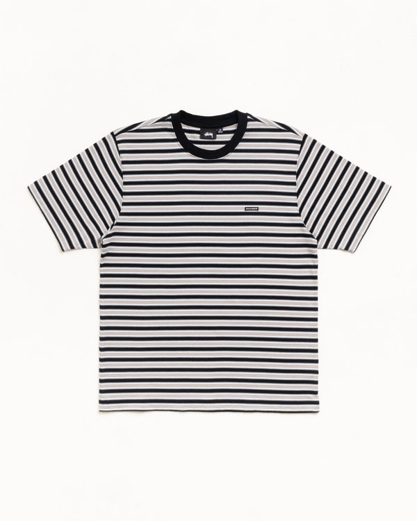 Stüssy - Men's Beach Stripe Short Sleeve - (Black)