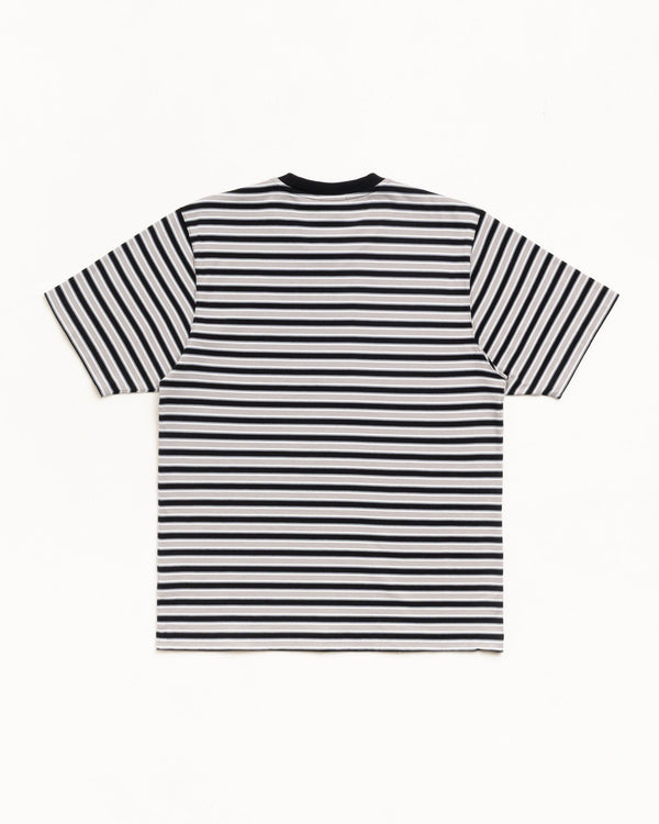 Stüssy - Men's Beach Stripe Short Sleeve - (Black)