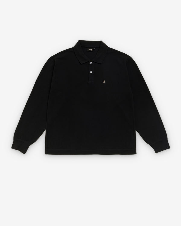Stüssy - Men's Long Sleeve Classic Pique Polo - (Black)