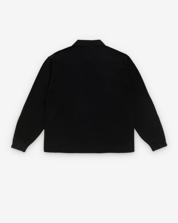 Stüssy - Men's Long Sleeve Classic Pique Polo - (Black)