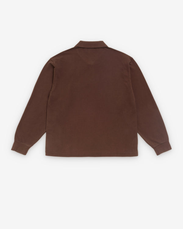Stüssy - Men's Long Sleeve Classic Pique Polo - (Brown)