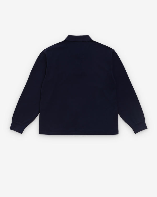 Stüssy - Men's Long Sleeve Classic Pique Polo - (Navy)