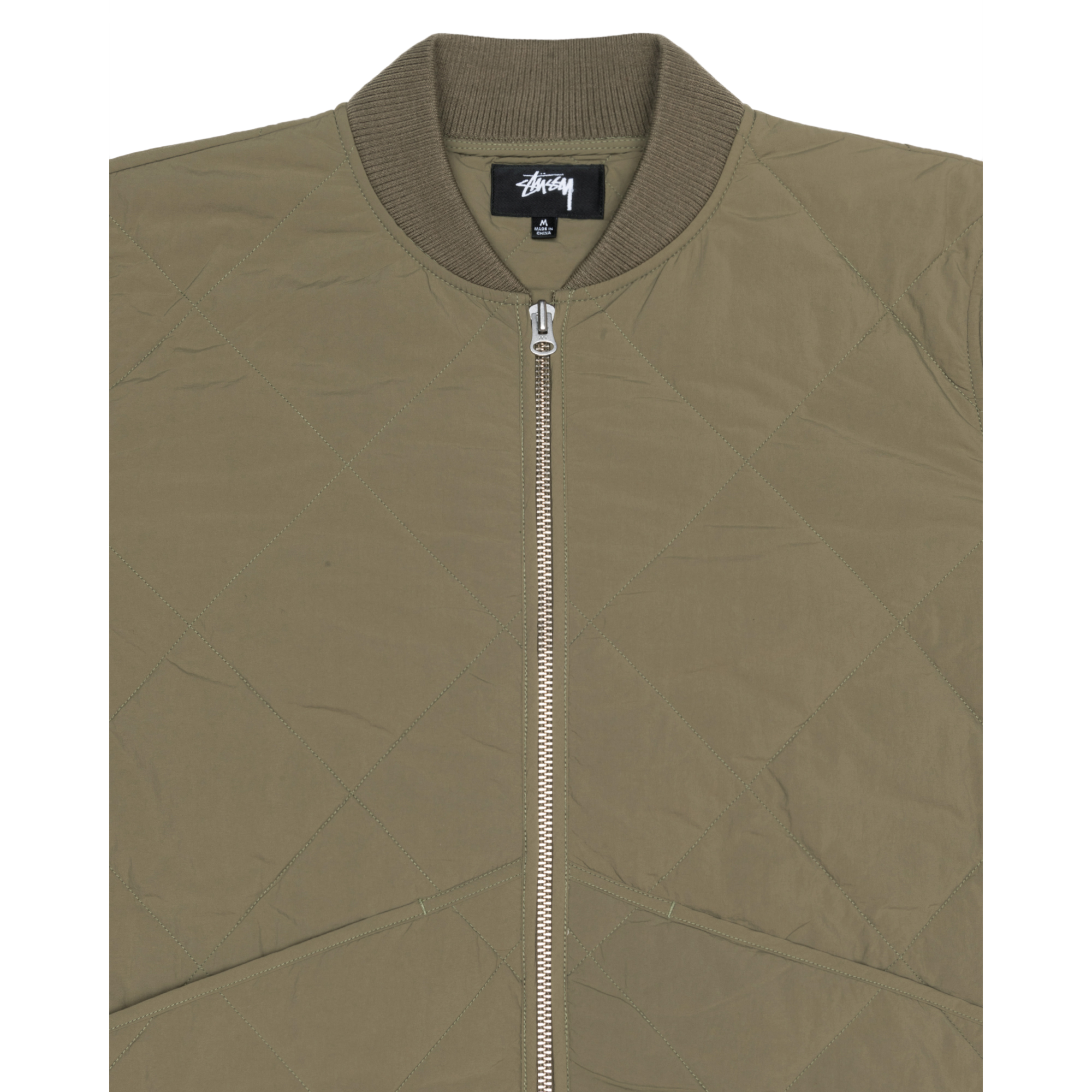 STÜSSY - 8 Ball Quilted Liner Jacket - (Olive)