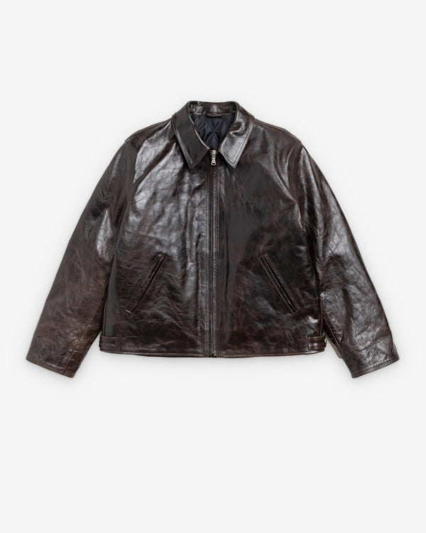 Stüssy - Men's Garage Jacket Leather - (Dark Brown)