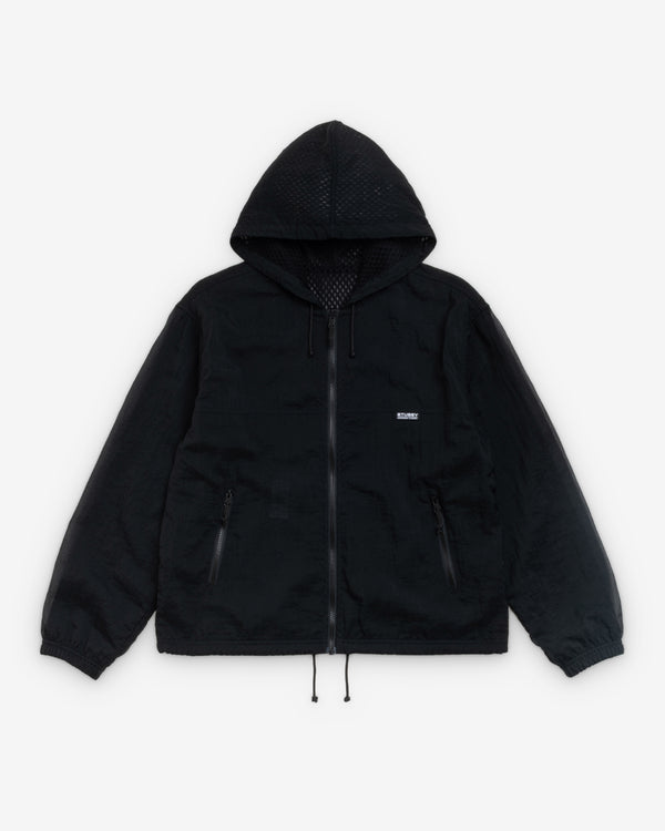 Stüssy -  Men's Layered Mesh Hooded Jacket - (Black)