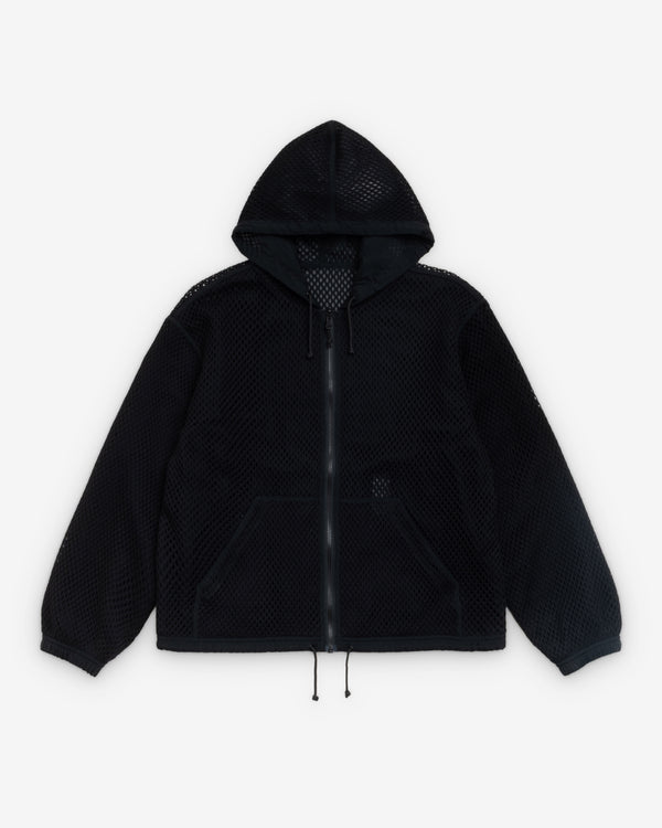 Stüssy -  Men's Layered Mesh Hooded Jacket - (Black)