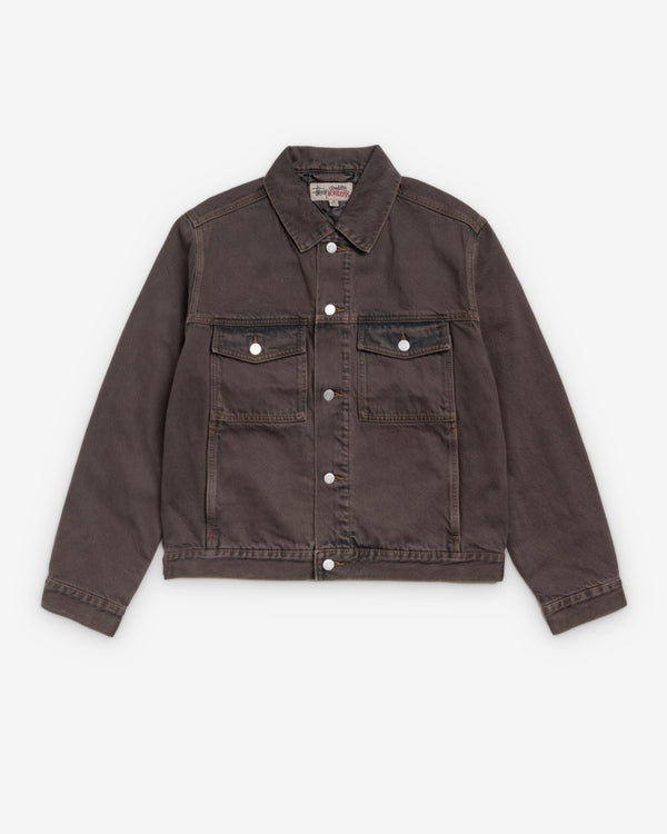 Stussy - Men's Lined Trucker Resin Denim - (Brown)