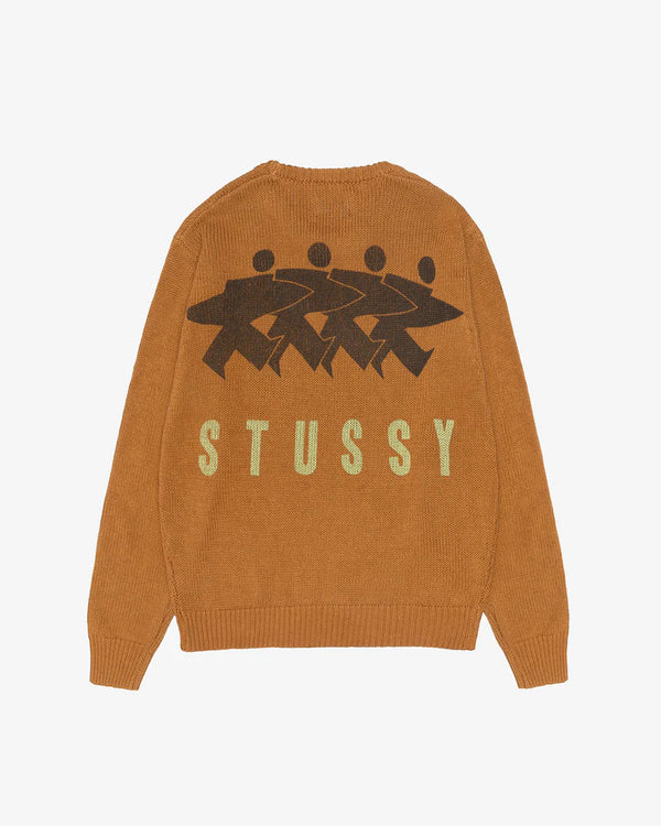 Stüssy - Men's Surfman Icon Cotton Linen Sweater - (Brown)