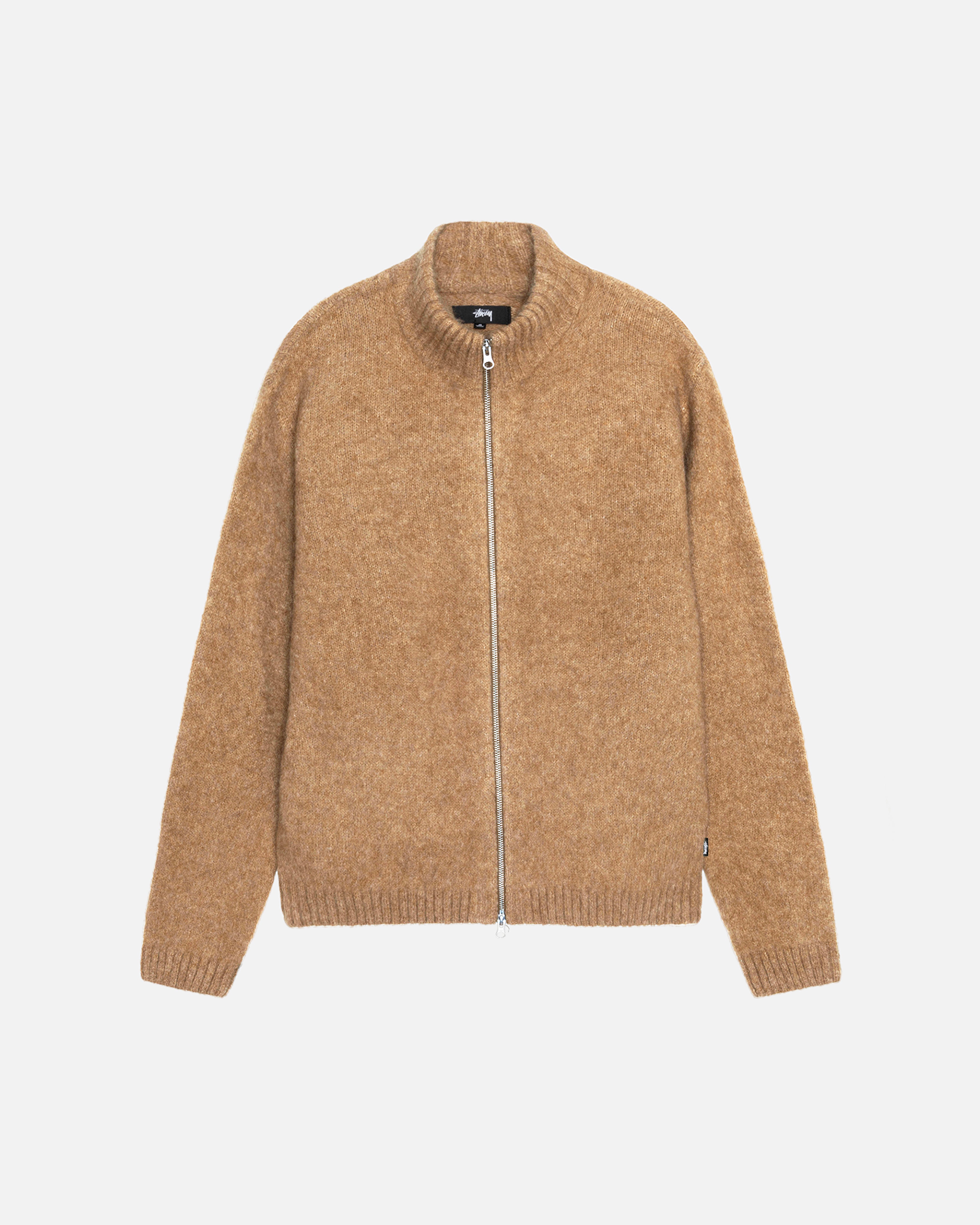 k*k様 stussy ドライバーズニットジャケット XLサイズ キャメル Stüssy: Men's Brushed Mock Full Zip Sweater (Caml) | DSMS E-SHOP