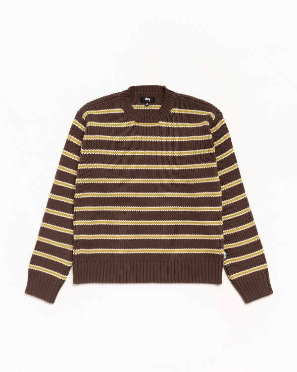 Stüssy - Men's Stripe Crew - (Green)