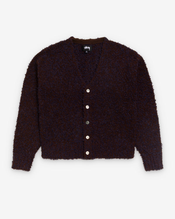 Stüssy - Men's Textured Cardigan - (Navy Brown)