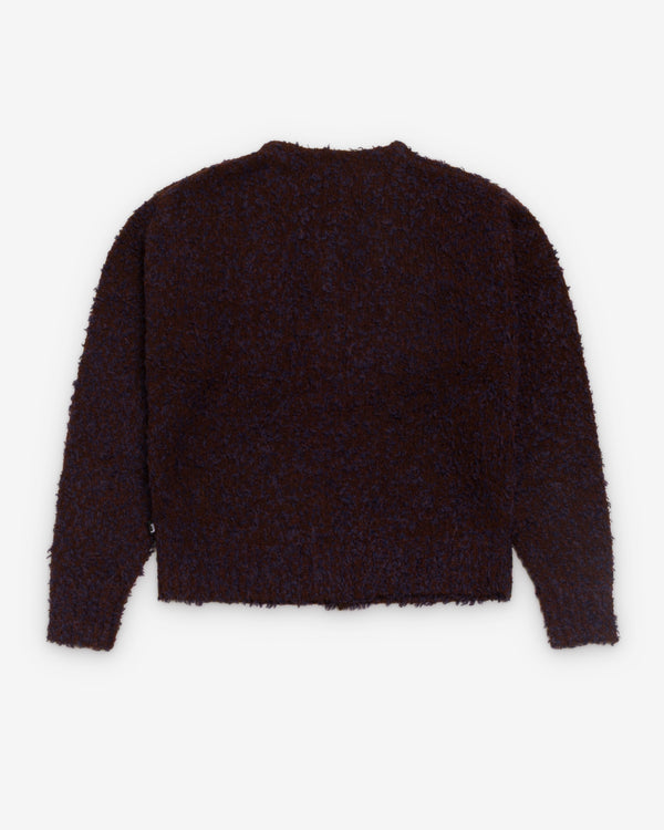 Stüssy - Men's Textured Cardigan - (Navy Brown)