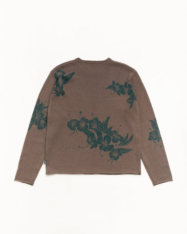 Stüssy - Men's Floral Roll Neck Sweater - (Brown)