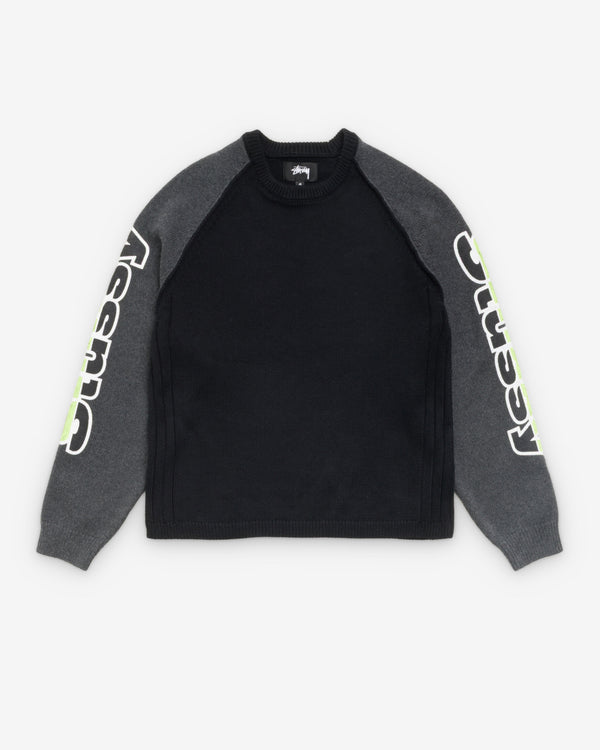 Stüssy - Men's Two Tone Raglan Sweater - (Black)