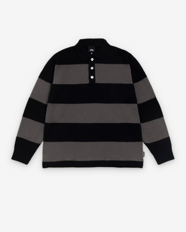 Stüssy - Men's Pique Knit Stripe Rugby - (Olive)