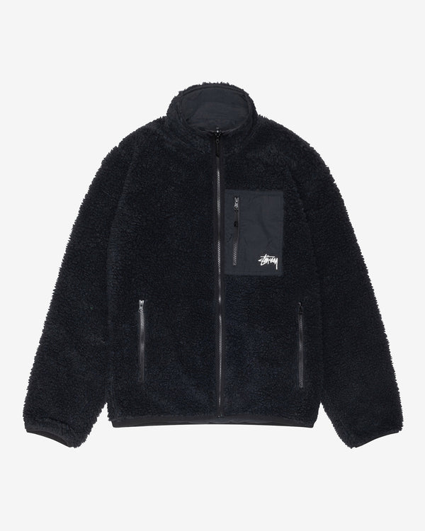 Stüssy - Men's Sherpa Reversible Jacket - (Black)