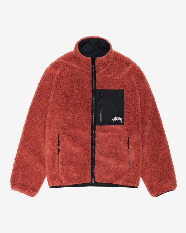 Stüssy - Men's Sherpa Reversible Jacket - (Red)